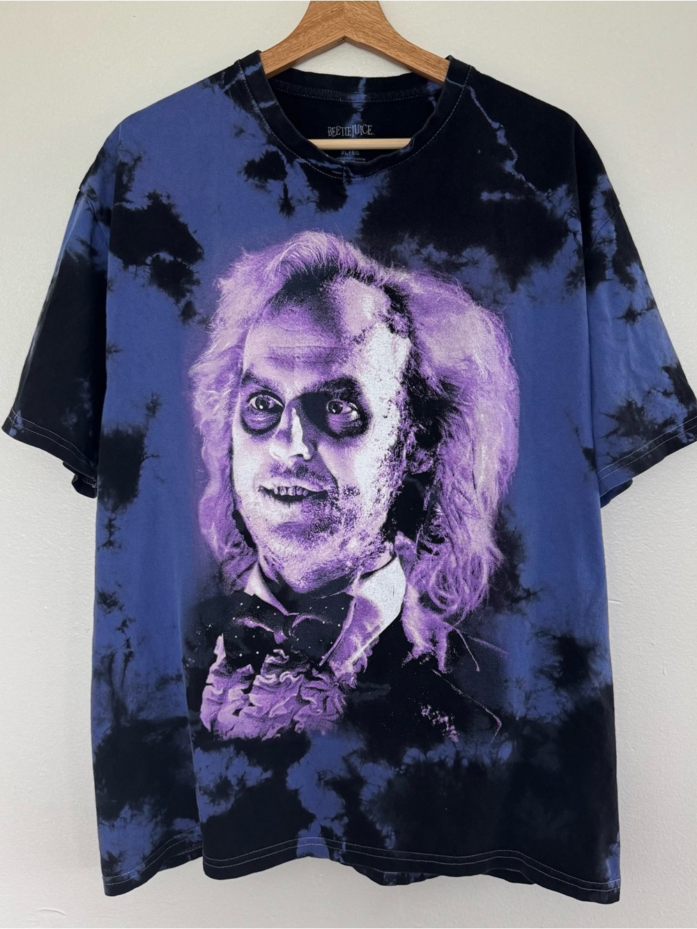 Beetlejuice T-Shirt Mens XL Tie Dye Horror Movie Promo Gothic Tim Burton Tee